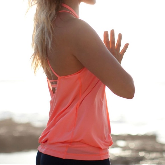 Lululemon | Flow and Go Tank | Pop Orange | size 6 - Picture 1 of 9